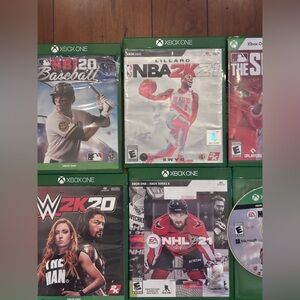 Lot of Xbox one S Video Games Sports NBA, NFL, MLB, NHL, WWE